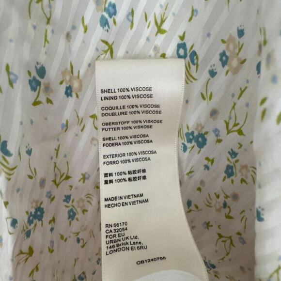 Free People Sweetest Thing Mini Dress Bell Long Sleeve Ruffle Buttons Floral 10 - Picture 10 of 13